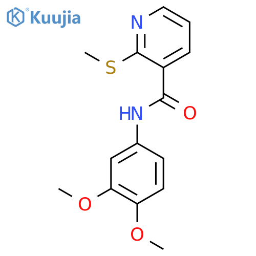 N-(3,4-dimethoxyphenyl)-2-(methylthio)nicotinamide structure
