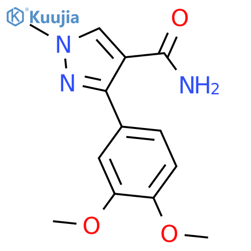 3-(3,4-Dimethoxyphenyl)-1-methyl-1H-pyrazole-4-carboxamide structure