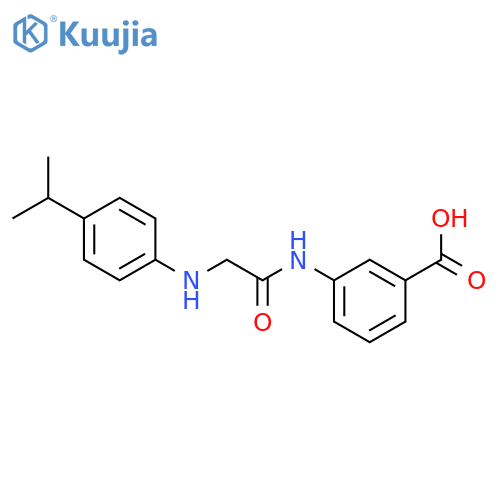 Benzoic acid, 3-[[[[4-(1-methylethyl)phenyl]amino]acetyl]amino]- structure