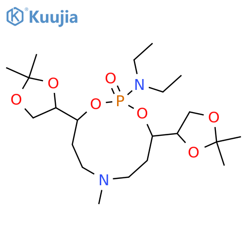 PHOSPHORAMIDIC ACID, DIETHYL-, (METHYLIMINO)DI-2,1-ETHANEDIYLBIS[(2,2-DIMETHYL-1,3-DIOXOLAN-4-YL)METHYL] ESTER structure