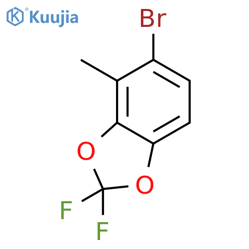 5-Bromo-2,2-difluoro-4-methylbenzo-1,3-dioxole structure