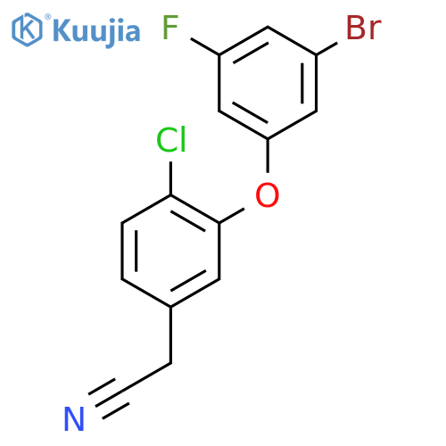 Benzeneacetonitrile, 3-(3-bromo-5-fluorophenoxy)-4-chloro- structure