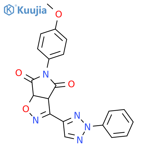 4H-Pyrrolo[3,4-d]isoxazole-4,6(5H)-dione,3a,6a-dihydro-5-(4-methoxyphenyl)-3-(2-phenyl-2H-1,2,3-triazol-4-yl)- structure