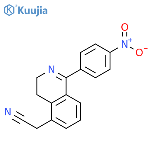 5-Isoquinolineacetonitrile, 3,4-dihydro-1-(4-nitrophenyl)- structure