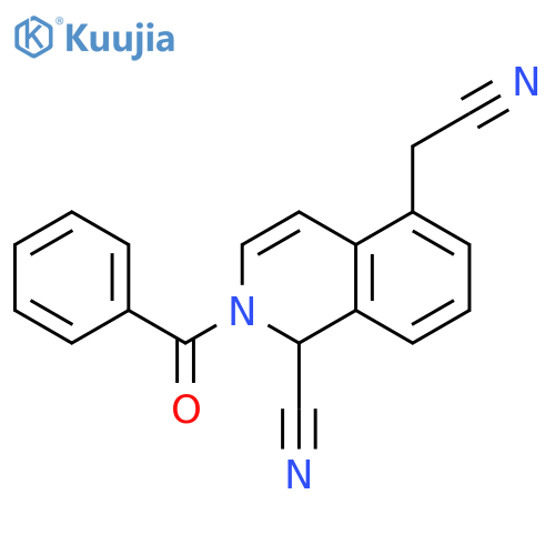 5-Isoquinolineacetonitrile, 2-benzoyl-1-cyano-1,2-dihydro- structure