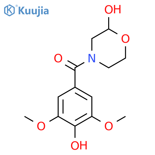 2-MORPHOLINOL, 4-(4-HYDROXY-3,5-DIMETHOXYBENZOYL)- structure