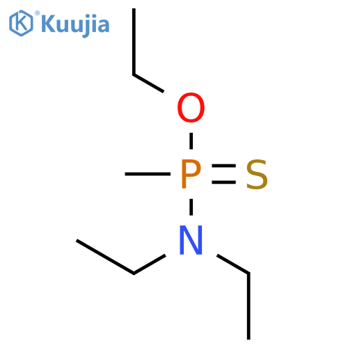 Phosphonamidothioic acid, N,N-diethyl-P-methyl-, O-ethyl ester structure