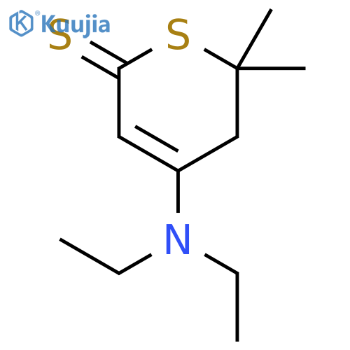2H-THIOPYRAN-2-THIONE, 4-(DIETHYLAMINO)-5,6-DIHYDRO-6,6-DIMETHYL- structure
