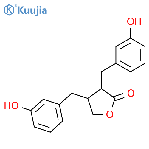 2(3H)-Furanone,dihydro-3,4-bis[(3-hydroxyphenyl)methyl]- structure