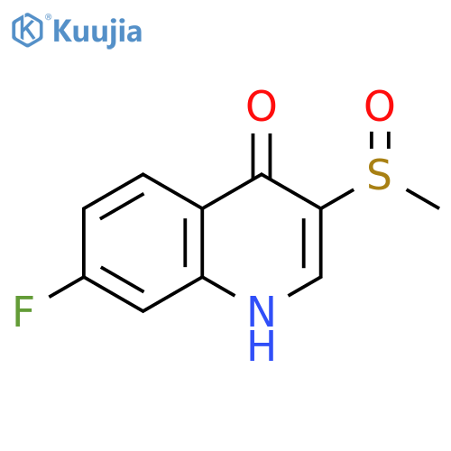 7-fluoro-3-methanesulfinyl-1,4-dihydroquinolin-4-one structure
