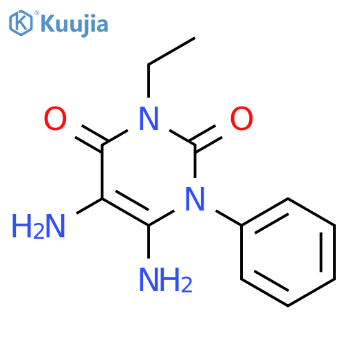 2,4(1H,3H)-Pyrimidinedione, 5,6-diamino-3-ethyl-1-phenyl- structure