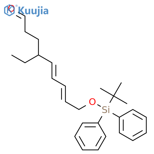 5,7-Nonadienal, 9-[[(1,1-dimethylethyl)diphenylsilyl]oxy]-4-ethyl-, (E,E)- structure
