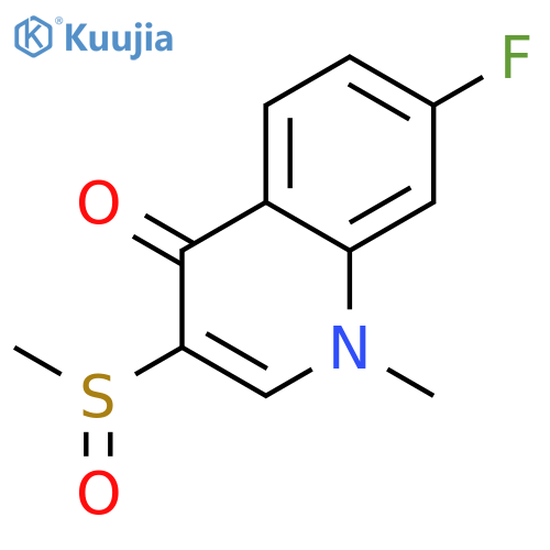 7-fluoro-3-methanesulfinyl-1-methyl-1,4-dihydroquinolin-4-one structure