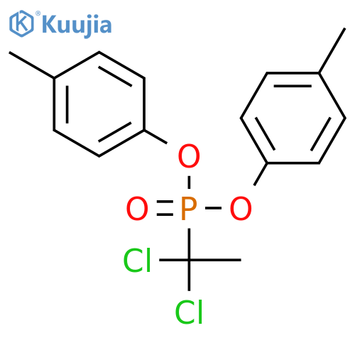 bis(4-methylphenyl) (1,1-dichloroethyl)phosphonate structure