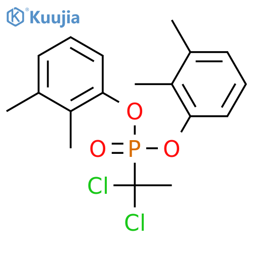bis(2,3-dimethylphenyl) (1,1-dichloroethyl)phosphonate structure