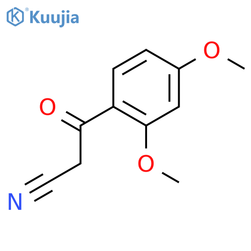 2,4-Dimethoxy-b-oxo-benzenepropanenitrile structure