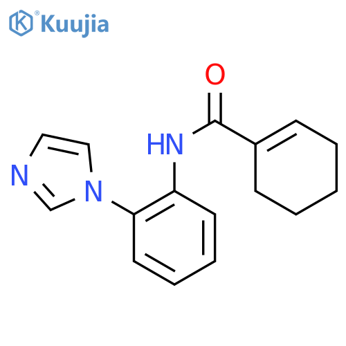 1-Cyclohexene-1-carboxamide, N-[2-(1H-imidazol-1-yl)phenyl]- structure