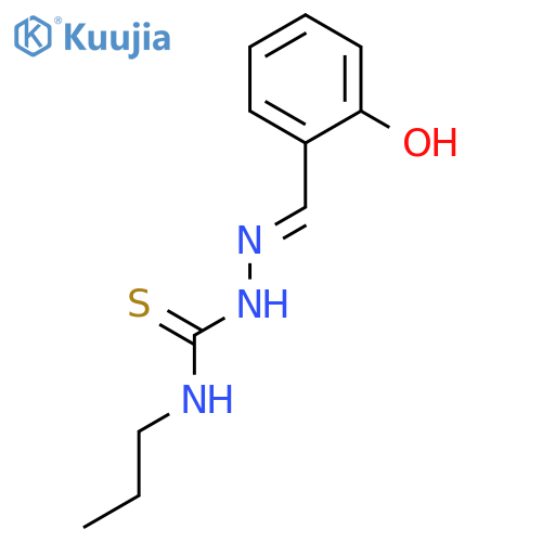 Hydrazinecarbothioamide, 2-[(2-hydroxyphenyl)methylene]-N-propyl- structure
