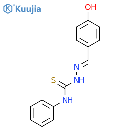 Hydrazinecarbothioamide, 2-[(4-hydroxyphenyl)methylene]-N-phenyl- structure