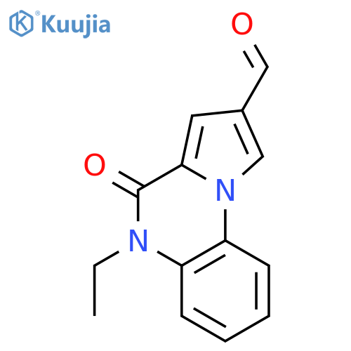 PYRROLO[1,2-A]QUINOXALINE-2-CARBOXALDEHYDE, 5-ETHYL-4,5-DIHYDRO-4-OXO- structure