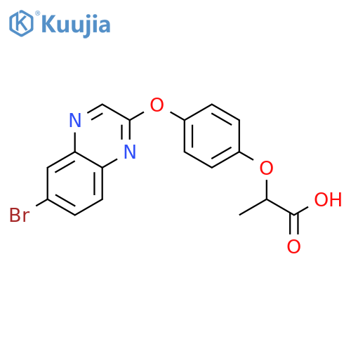 PROPANOIC ACID, 2-[4-[(6-BROMO-2-QUINOXALINYL)OXY]PHENOXY]- structure
