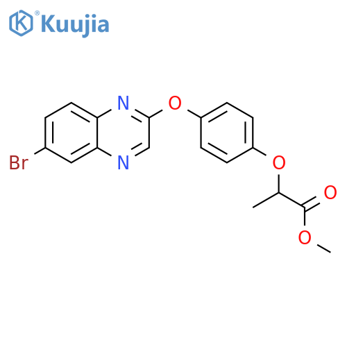 Methyl 2-[4-(6-bromoquinoxalin-2-yl)oxyphenoxy]propanoate structure