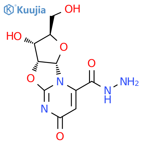 6H-Furo[2',3':4,5]oxazolo[3,2-a]pyrimidine-8-carboxylicacid, 2,3,3a,9a-tetrahydro-3-hydroxy-2-(hydroxymethyl)-6-oxo-, hydrazide,[2R-(2a,3b,3ab,9ab)]- (9CI) structure