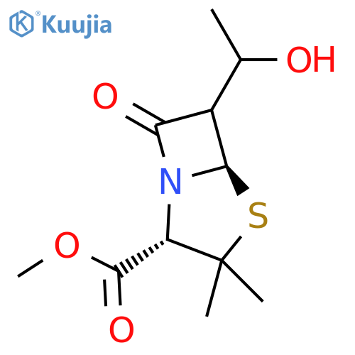 4-Thia-1-azabicyclo[3.2.0]heptane-2-carboxylicacid, 6-[(1R)-1-hydroxyethyl]-3,3-dimethyl-7-oxo-, methyl ester, (2S,5R,6S)- structure
