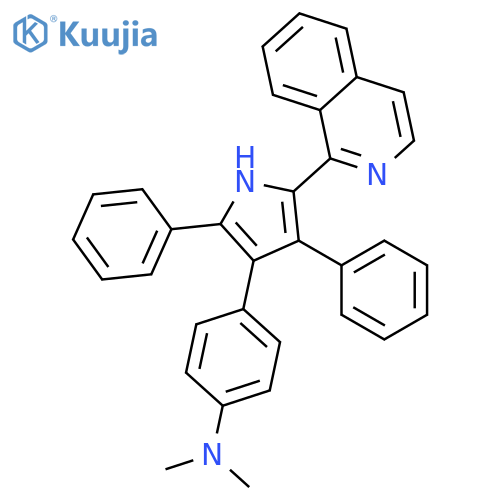 Benzenamine,4-[5-(1-isoquinolinyl)-2,4-diphenyl-1H-pyrrol-3-yl]-N,N-dimethyl- structure