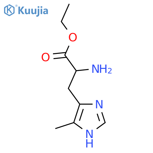 ethyl 2-amino-3-(4-methyl-1H-imidazol-5-yl)propanoate structure
