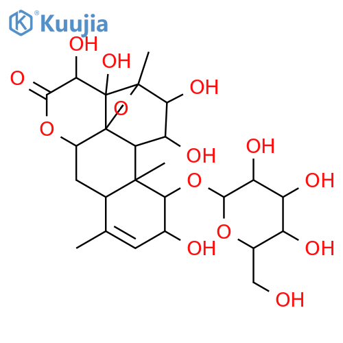 Picras-3-en-16-one, 13,20-epoxy-2-(β-D-glucopyranosyloxy)-1,11,12,14,15-pentahydroxy-, (1β,2α,11β,12α,15β)- structure