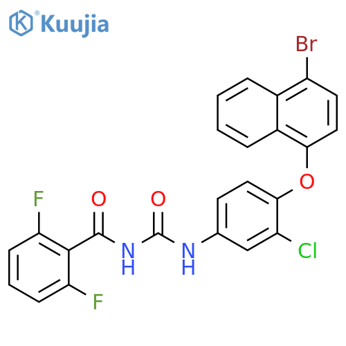 Benzamide,N-[[[4-[(4-bromo-1-naphthalenyl)oxy]-3-chlorophenyl]amino]carbonyl]-2,6-difluoro- structure