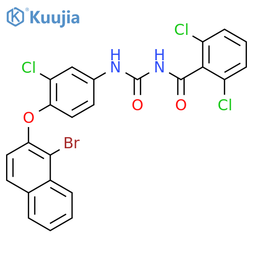 Benzamide,N-[[[4-[(1-bromo-2-naphthalenyl)oxy]-3-chlorophenyl]amino]carbonyl]-2,6-dichloro- structure