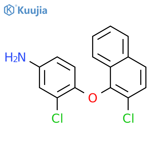 Benzenamine, 3-chloro-4-[(2-chloro-1-naphthalenyl)oxy]- structure