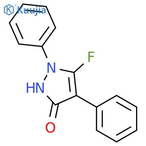 3H-Pyrazol-3-one, 5-fluoro-1,2-dihydro-1,4-diphenyl- structure