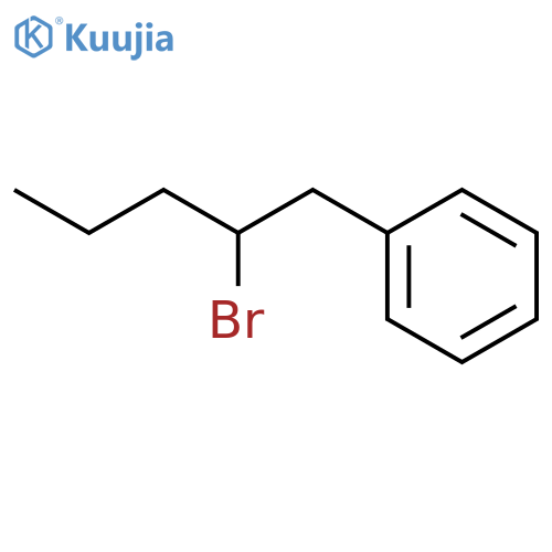Benzene, (2-bromopentyl)- structure