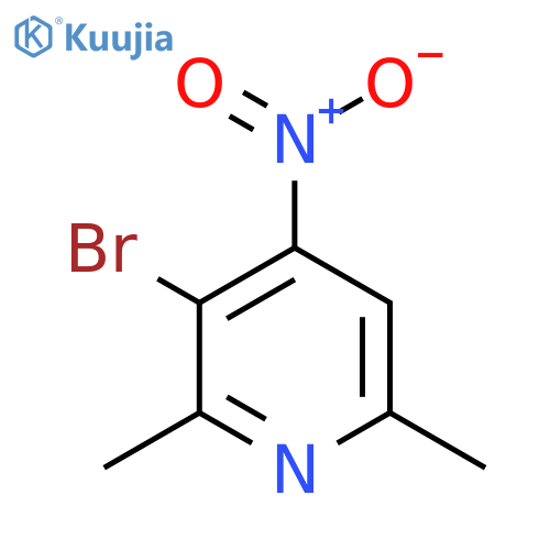 3-Bromo-2,6-dimethyl-4-nitropyridine structure