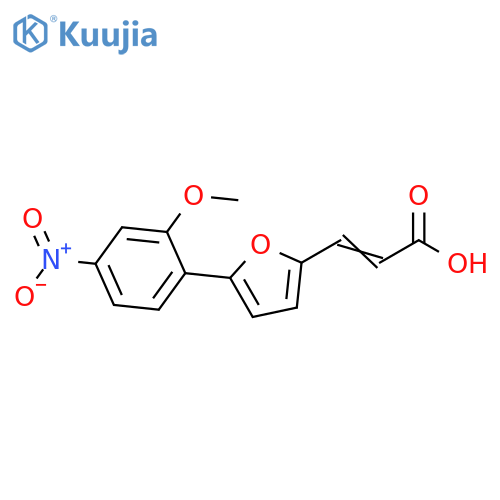 2-Propenoic acid, 3-[5-(2-methoxy-4-nitrophenyl)-2-furanyl]- structure