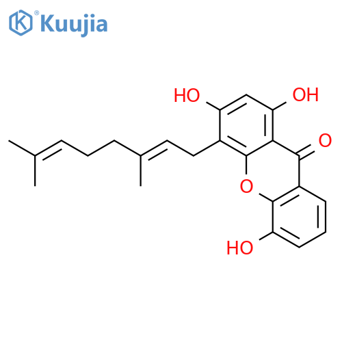 4-(3,7-Dimethylocta-2,6-dien-1-YL)-1,3,5-trihydroxy-9H-xanthen-9-one structure