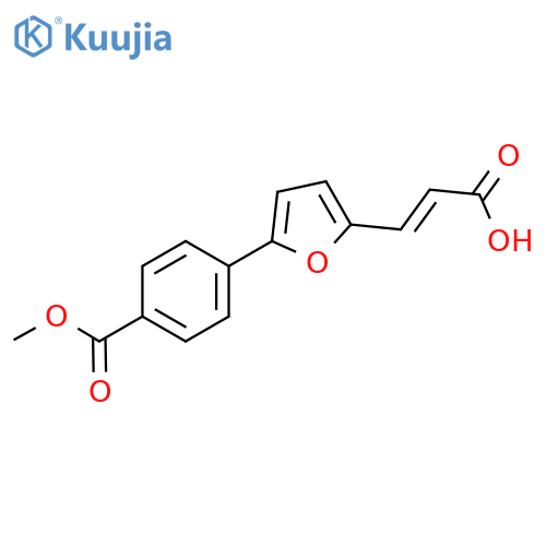 Benzoic acid, 4-[5-[(1E)-2-carboxyethenyl]-2-furanyl]-, 1-methyl ester structure
