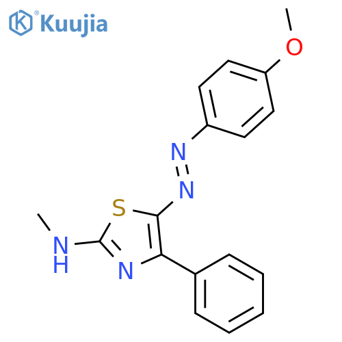 2-THIAZOLAMINE, 5-[(4-METHOXYPHENYL)AZO]-N-METHYL-4-PHENYL- structure