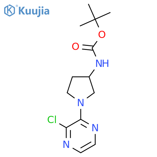 Tert-butyl (1-(3-chloropyrazin-2-yl)pyrrolidin-3-yl)carbamate structure