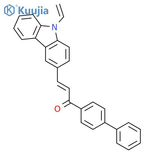 2-PROPEN-1-ONE, 1-[1,1'-BIPHENYL]-4-YL-3-(9-ETHENYL-9H-CARBAZOL-3-YL)- structure
