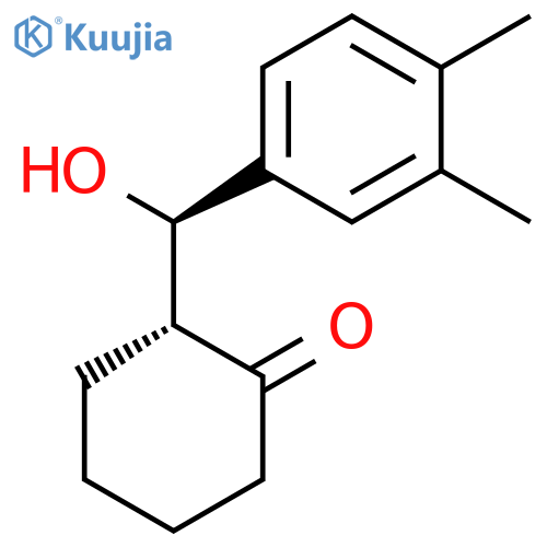 Cyclohexanone, 2-[(R)-(3,4-dimethylphenyl)hydroxymethyl]-, (2R)-rel- structure