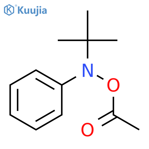BENZENAMINE, N-(ACETYLOXY)-N-(1,1-DIMETHYLETHYL)- structure