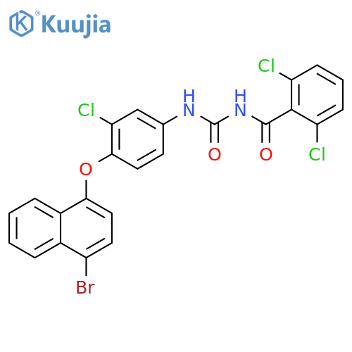 Benzamide,N-[[[4-[(4-bromo-1-naphthalenyl)oxy]-3-chlorophenyl]amino]carbonyl]-2,6-dichloro- structure