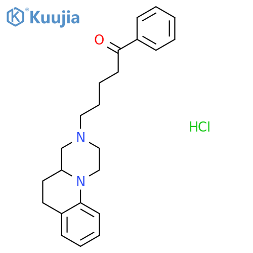 5-(1,2,4,4a,5,6-hexahydro-3H-pyrazino[1,2-a]quinolin-3-yl)-1-phenylpentan-1-one structure