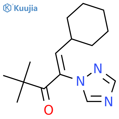 1-Penten-3-one, 1-cyclohexyl-4,4-dimethyl-2-(1H-1,2,4-triazol-1-yl)- structure