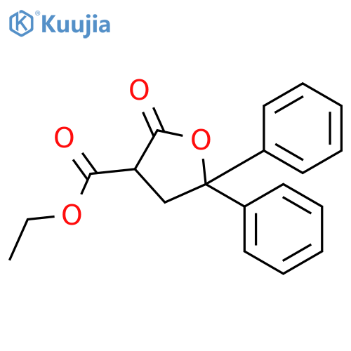 3-Furancarboxylic acid, tetrahydro-2-oxo-5,5-diphenyl-, ethyl ester structure