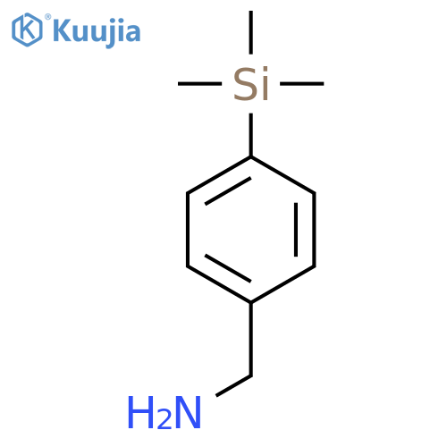 4-(trimethylsilyl)phenylmethanamine structure